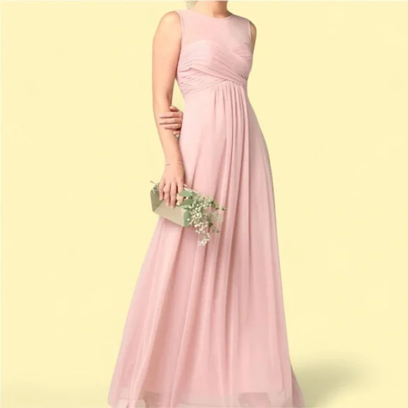 EVA USA | Dresses | Eva Usa Womens Size Medium Elegant Light Pink  Sleeveless Gown Bridesmaid Dress | Poshmark